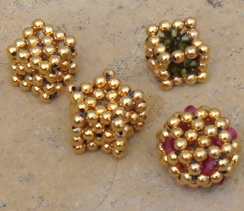 Dynasty Beads using 2mm plain rounds and Swarovski crystals