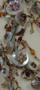 Pearl Button Lariat detail