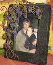Grapevine and picture frame