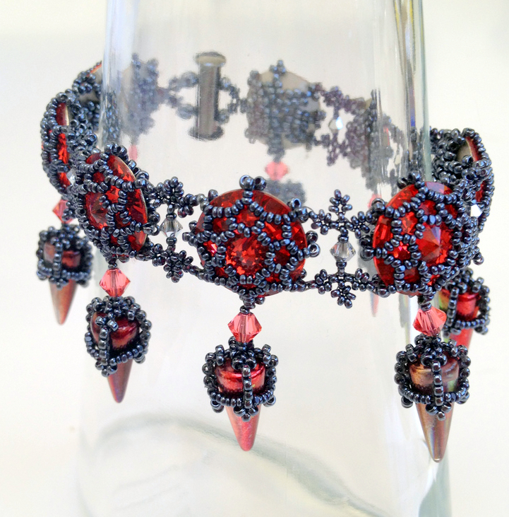 Tatiana Bracelet - Padparadscha and Gunmetal